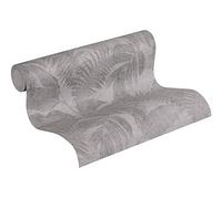 Livingwalls papier peint intissé New Walls Cosy & Relax papier peint effet jungle papier peint palmier 10,05 m x 0,53 m gris beige marron 373961 37396-1