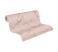 Livingwalls Papier peint en marbre Metropolitan Stories Alena St. Petersburg Papier peint intissé rose beige 10,05 m x 0,53 m