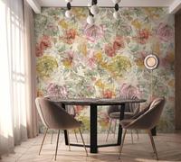 livingwalls Papier peint panoramique floral - Beige - XXL 1,59 x 2,80 m | Motif floral en mur d'accent - Papier peint intissé mat, sans raccord et déposable - Pour chambre et entrée