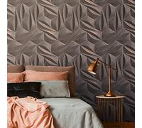 Livingwalls Travel Styles Papier peint non tissé Effet 3D Gris et Bronze Papier peint oriental pour différentes pièces 1,59 m x 2,80 m