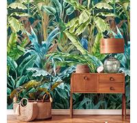 Livingwalls Papier peint non tissé Travel Styles Motif perroquet Vert et bleu