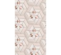 Livingwalls Travel Styles Papier peint non tissé - Papier peint abstrait blanc et crème - Papier peint mural classique pour différentes pièces - 1,59 m x 2,80 m