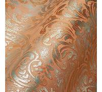 Livingwalls Travel Styles Papier peint non tissé style baroque Orange et rose - Papier peint mural classique pour différentes pièces - 10,05 m x 0,53 m
