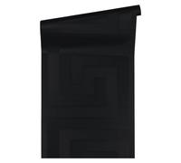 Livingwalls Versace Wallpaper Papier Peint Uni Greek Papier peint intissé 10.05 m x 0.70 m Noir Made in Germany 935234 93523-4