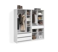 Livinity Armoire à vêtements Trento Blanc | Lot de 2