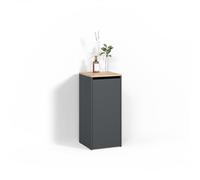 Armoire de salle de bain Livinity Paolina Anthracite/chêne doré 40.2x88.2cm avec panier à linge, Model 57398