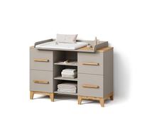 Commode à langer Livinity Mailo Cachemire/Artisan XL avec 4 tiroirs, Model 59773