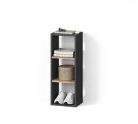 Livinity étagère de Rangement Ortello, Anthracite/chêne doré, 30x80.1cm