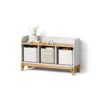 Livinity Étagère pour Enfants Mailo, Blanc/Artisan, 107.2x63.8cm avec 2 tiroirssolution Pratique pour Ranger Les Jouets