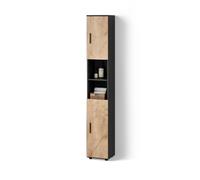 Livinity Meuble Colonne mi-Haut Ronco Chêne doré/Anthracite 30x192cm