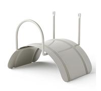 LIVLIG Support de tuyau d'arrosage pour tuyaux de 1/2 pouce jusqu'à 30m en acier allié, support mural, Couleur: Greige