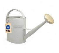 Livlig53 LIVLIG Arrosoir 10L en métal, avec Pomme d'arrosage Amovible, arrosoir Vintage, pour Le Jardin, Couleur: Greige
