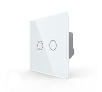 LIVOLO Interrupteur mural Smart Touch, 2 gangs, contrôle par application avec Alexa et Google Assistant, pas de fil neutre nécessaire (blanc) Nécessite un hub LIVOLO