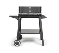 LIVOO Barbecue à charbon DOC328 - Inox - 48,5x28,8 cm - Hauteur réglable 70-84 cm - Tablette latérale