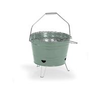 LIVOO Barbecue à charbon portable DOC327V Ø27 cm Grille acier chromé Pieds pliables Vert