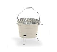 LIVOO - Barbecue à charbon portable DOC327C - ø27 cm de cuisson, hauteur 24cm, acier galvanisé