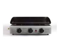LIVOO DOC105 Plancha gaz, 7500 W, Noir et Argenté