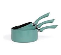 LIVOO MEN125VS set de 3 casseroles aspect pierre coloris Vert diamètres 16 - 18 - 20 cm en aluminium Vert G