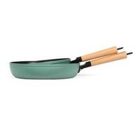 LIVOO MEP134V set de 2 poëles poignée en bois intérieur antiadhésif diamètre 24 et 28 cm