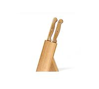 LIVOO Bloc de 6 couteaux à steak MEC133 11 cm – bloc bois d'acacia