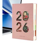 Livre au design creux 2026, utilisation polyvalente, 14 x 21 x 2,5 cm, planificateur mensuel scolaire, planificateur de bureau universitaire, design portable creux, pour , enseignants