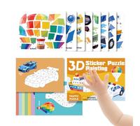 Livre D'activités Avec Autocollants Pour - Activité Éducative Pour Le Voyage - Album Autocollants Petite Enfance,Pour Filles Et Garçons Voyage Voiture Avion Train Maison Vacances Anniversaire