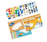 Livre D'activités Avec Autocollants Pour - Activité Éducative Pour Les Voyages En Voiture - Album Autocollants Petite Enfance,Pour Filles Et Garçons Voyage Voiture Avion Train Maison Vacances Annivers