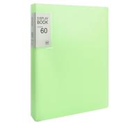 Livre D'affichage A4 PP avec 60 Pochettes Transparentes, Dossier de Projet de Présentation, Livre de Présentation avec Pochette, A4 Reliure Protège-Documents pour Feuilles de Rapport (Vert)