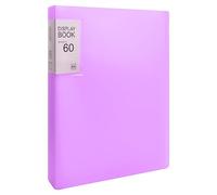 Livre D'affichage A4 PP avec 60 Pochettes Transparentes, Dossier de Projet de Présentation, Livre de Présentation avec Pochette, A4 Reliure Protège-Documents pour Feuilles de Rapport (Violet)