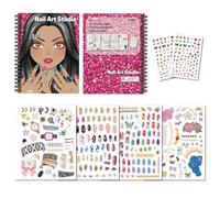 Livre d'autocollants d'activités Classeur jouet de coloriage ongles à | Album de coloriage mode et beauté pour garçon fille jeunes ados maison école crèche maternelle chambre