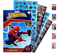 Livre d'autocollants Marvel Spiderman de plus de 200 ans - Parfait pour les cadeaux, les cadeaux, les friandises, les récompenses, le scrapbooking, les travaux manuels, les salles de classe, l'école