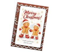 Livre de cartes cadeaux de Noël 10 pages - Carnet de souvenirs de vacances | Boule en polypropylène transparent avec LED, scène 2D double face, pile incluse dans la livraison ; décorée