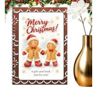 Livre de cartes de Noël - 21,1 x 15,2 cm - 10 pages - Motif bonhomme en | Carnet de souvenirs pour fêtes, réunions de famille, fêtes, adultes, fans de bricolage