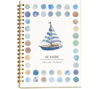 Livre de coloriage aquarelle - DEMA - 12 scènes de nature - Papier texturé 200 g/m² - Couverture rigide imperméable