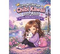 Livre de Coloriage Chibi Kawaii pour Ados: Pages à colorier pour fans de manga cute, loisirs créatifs, fleurs, peluches et scènes amusantes