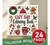 Livre de coloriage de Noël de 24 pages : comprend une couronne de Noël, un bonnet de Père Noël, une canne en bonbon, un bonhomme en pain d'épices et plus encore. Cadeau de Noël, cadeau d'Halloween, ca