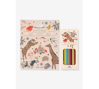 Livre de coloriage et crayons KONGES SLOJD écru TU