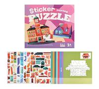 Livre de coloriage par stickers pour Créatif Interactif et Éducatif | Livre d'activités pour avec stickers numérotés Réunions familiales, école maternelle, garçons et filles