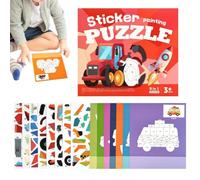 Livre de coloriage par stickers pour d'éveil interactif parent-enfant | Cahier d'Activités Puzzle Stickers Pour Garçons, , Filles, , en Voiture, Réunion,
