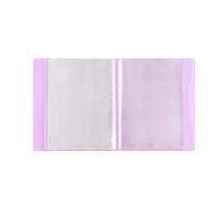 Livre de dossiers A6 avec pochettes en plastique, 4 pièces, 40 , livre présentation for pochoir sérigraphie, for le stockage l'argile polymère, livret timbres pour Documents, Certificats(Purple)