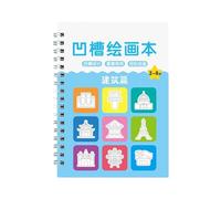 Livre d'entraînement rainuré pour enfants de 3 à 8 ans, livre de magie avec plusieurs modèles de dessin pour l'école et la maison