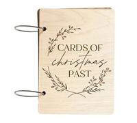 Livre porte cartes de vœux, livre organisateur de cartes de Noël | Scrapbooking de Noël de cartes en bois, carte postale sécurisée, album photo, livre d'enregistrement pour