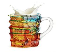 Livres,Vitrail 3 dimensions tasse décoration,Tasses pour les amateurs de livres - Pour la maison, la cuisine, le bureau, le bar, l'anniversaire, Noël, pour les femmes et les hommes