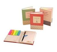 Livret Bloc Notes Mémo avec marque page adhésif fluo et stylet (couleur hasardeuse )