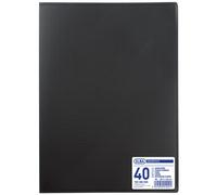 Livret de présentation ELBA "Memphis" DIN A3, avec 40 pochettes, noir format vertical, pochettes grainées - 1 pièce (100206506)