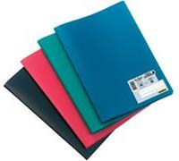 Livret de présentation ELBA "Memphis", DIN A4, avec 80 pochettes, couleurs assorties : bleu, noir, rouge, vert