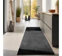 LIVUM Tapis Nature Jute Bouclé, Tapis Naturel Style Rustique et Boheme, Poils en Jute, Boucles Subtils (Noir, 60x90cm)