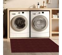 LIWEIREN Paillasson D'Intérieur 95 x 120 cm Antidérapant Entretien Simple Tapis Antidérapant Facile à Nettoyer pour Entrée et Patio, Rouge