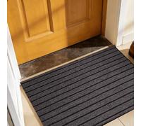 LIWEIREN Tapis Anti Salissures 95 x 150 cm pour Une Entrée Propre Tapis Antidérapant et Anti Poussière Lavable en Machine pour Porte, Jardin, Cour, Gris