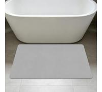 LIWEIREN Tapis de Douche Antiderapant 50 x 75 cm Séchage Rapide Ultra Absorbant Tapis de Bain Absorbant Facile à Nettoyer pour Douche, Salle de Bain, Paillasson, Chambre, Gris Clair